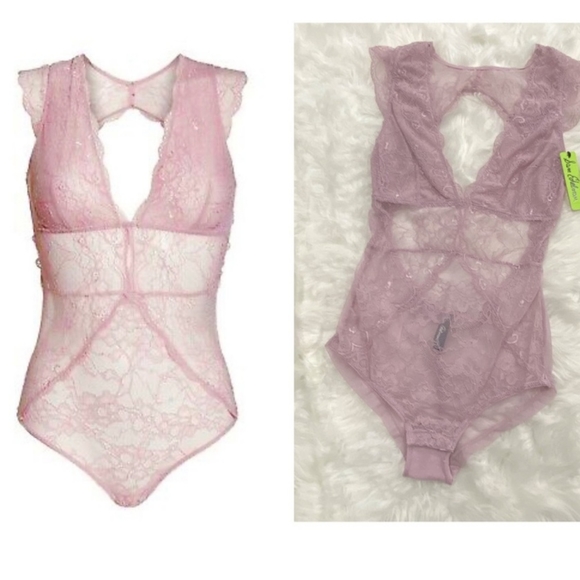 Sam Edelman Other - NWT Sam Edelman Lace Bodysuit Dawn Pink